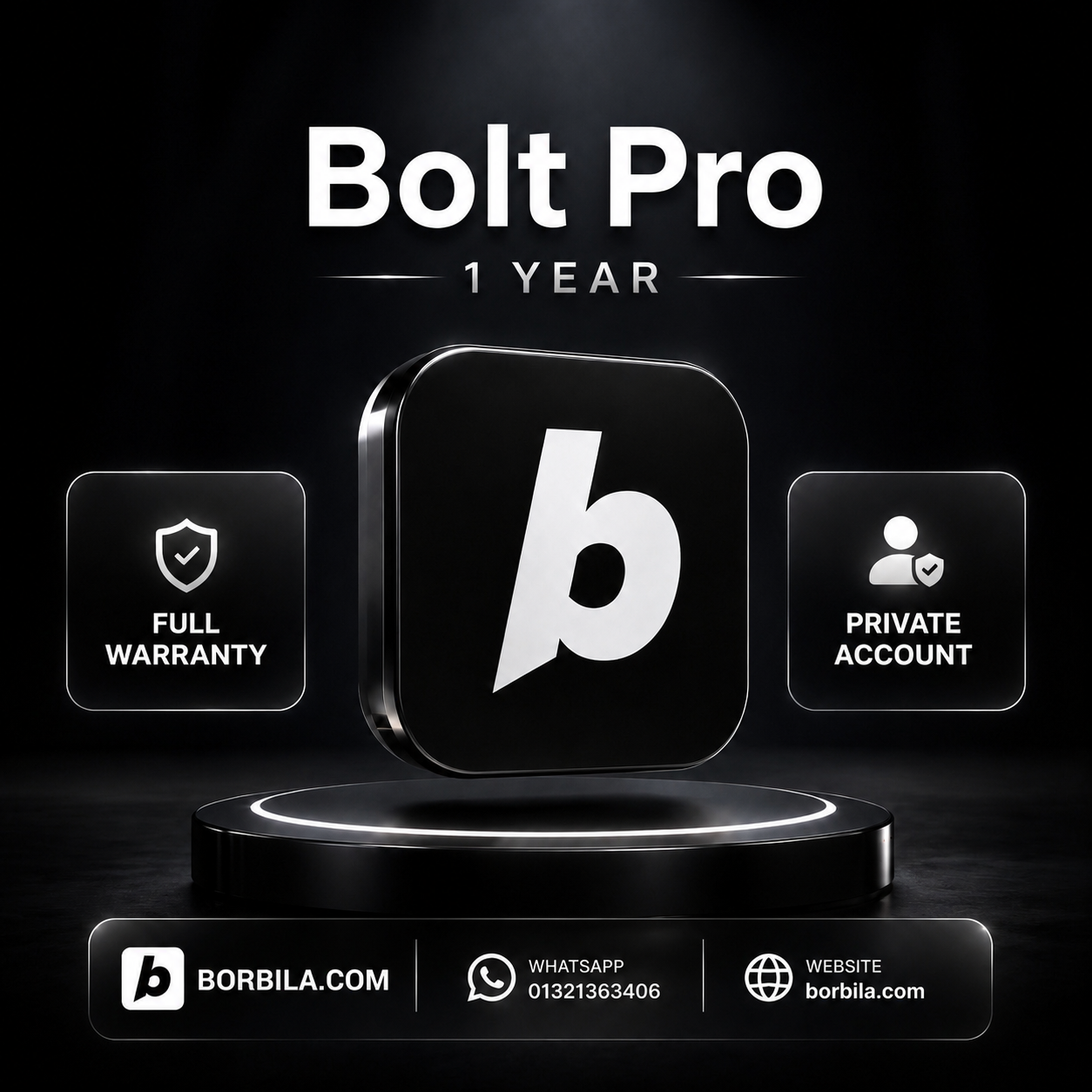 Bolt Pro 1 Year Private Account